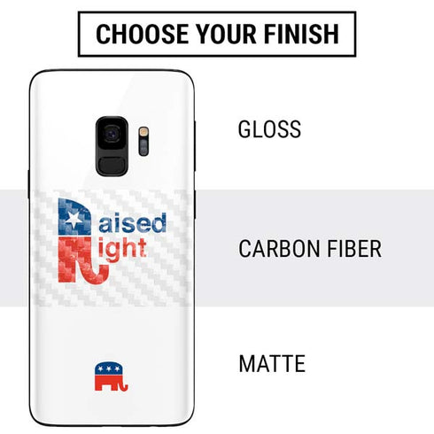 Raised Right Galaxy S9 Skin